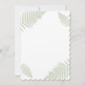 シックファーン離れズゴールドフォイル結婚式招待状 招待状 (裏面)