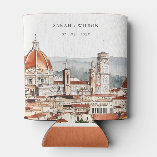 シックフィレンツェ大聖堂イタリアウォーター結婚カラーズ 缶クーラー (裏面)