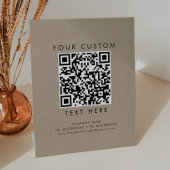 シックフェイククラフトビジネスま結婚たはのカスタムQRコード 台座サイン