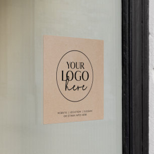 シックフェイククラフトビジネスカスタムロゴ ウィンドウサイン