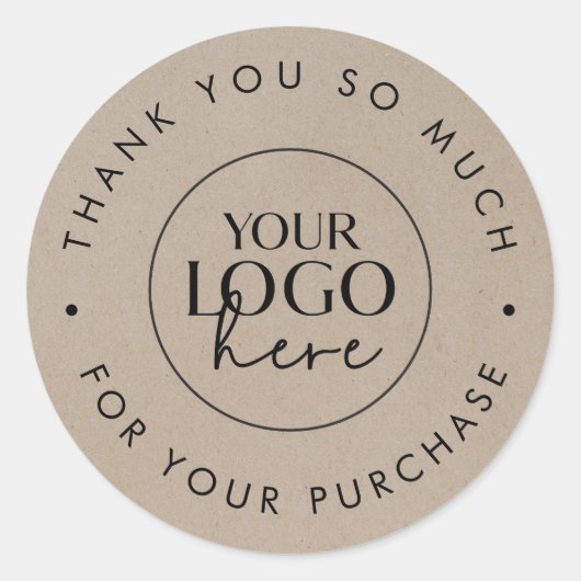 シックフェイククラフトビジネスロゴご注文ありがとうございます ラウンドシール (正面)