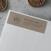 シックフェイククラフトビジネスロゴ差出人住所ラベル ラベル