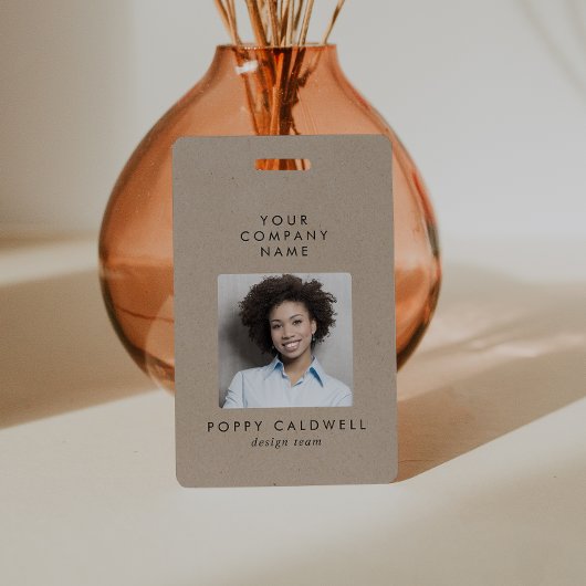 シックフェイククラフトフォトQRコード小企業ID バッジ