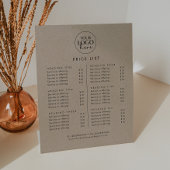 シックフェイククラフトロゴのビジネス価格表 台座サイン