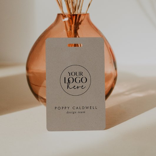 シックフェイククラフトロゴQRコード従業員IDカード バッジ