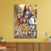 シックフェイクゴールデングリッター紅葉フルフォト キャンバスプリント (インサイチュ (リビング))