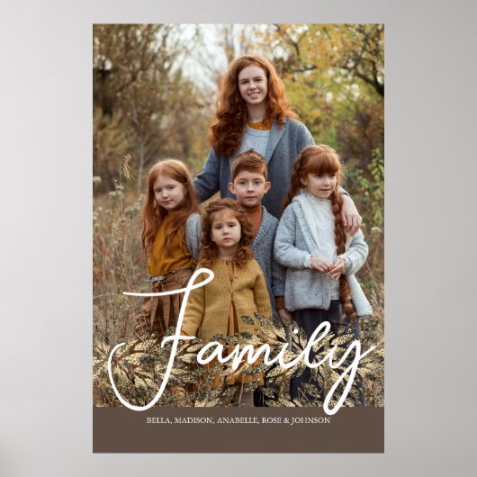 シックフェイクゴールデングリッター紅葉フルフォト ポスター (正面)