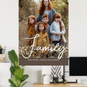 シックフェイクゴールデングリッター紅葉フルフォト ポスター (ホームオフィス)