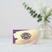 シックフェイクゴールドフォイルブラシストローク,ロータス 名刺 (スタンド正面)