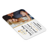 シックフェイクゴールドフォイルモノグラム結婚ズリングや輪 マグネット (右側)