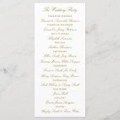 シックフェイクゴールドフォイル結婚式 プログラムテンプレート プログラム (裏面)