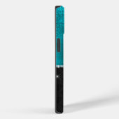 シックフェイクシルバーグリッターターコイズブラックモノグラム Case-Mate iPhoneケース (裏面 / 右)