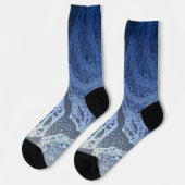 シックフェイクシルバーネイビーブルー ソックス (左)