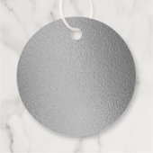 シックフェイクシルバーフォイル結婚モノグラムリングや輪 フェイバータグ (裏面)