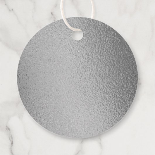 シックフェイクシルバーフォイル結婚モノグラムリングや輪 フェイバータグ (裏面)