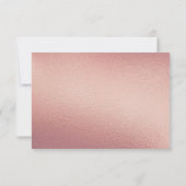 シックフェイクバラゴールドフォイルモノグラム結婚ズリングや輪 招待状 (裏面)