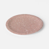 シックフェイクバラ金ゴールドグリッター紙プレート ペーパープレート (アングル)