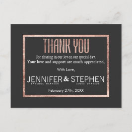 シックフェイクバラ金ゴールドサンキューポストカード ポストカード