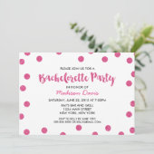 シックフェイクピンクグリッターバチェロレッテ 招待状 (スタンド正面)