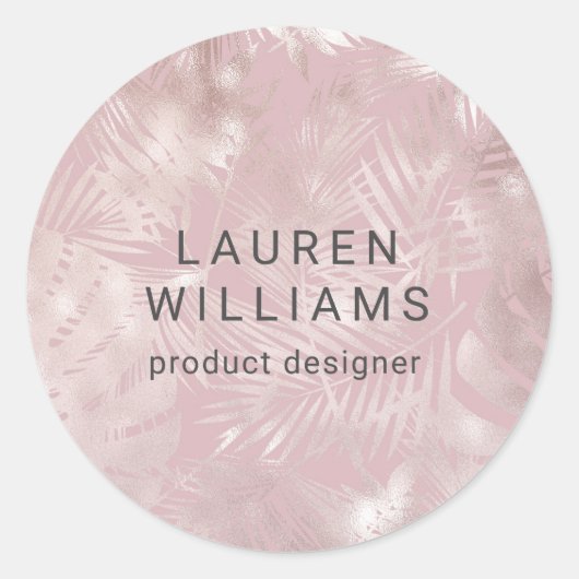 シックフェイクフォイルバラ金ゴールドモノグラエレガントム ラウンドシール (正面)