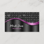 シックフェイクブラシ仕上げメタルブラックパープルモノグラム 予約カード (正面)