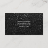 シックフェイクメタリックドットパターン付き金ゴールドラベル 名刺 (裏面)