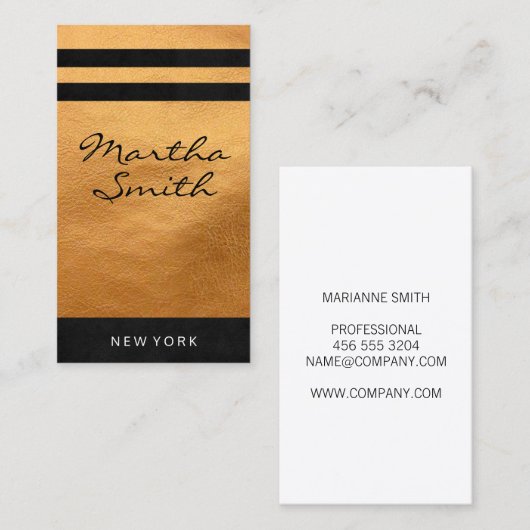 シックフェイクレザー |エグゼクティブII 名刺 (正面/裏面)