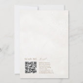 シックフェイク金ゴールドとベージュテクスチャ結婚ズ 招待状 (裏面)