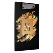 シックフェイク金ゴールドグラムブラッシュストロモノグラムのーク クリップボード (右)