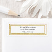 シックフェイク金ゴールドグリッタートリム – 住所 シール (インサイチュ)