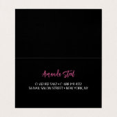 シックフェイク金ゴールドグリッターピンクアニマルプリントモノグラム 名刺 (内部フラット)