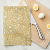 シックフェイク金ゴールドグリッターラグジュアリーキッチンタオル キッチンタオル (四つ折り)