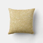 シックフェイク金ゴールドグリッターラグジュアリーピロー クッション (裏面)
