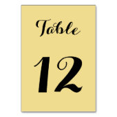 シックフェイク金ゴールドブラックエレガントスクリプトウェディングパーティー テーブルナンバー (裏面)