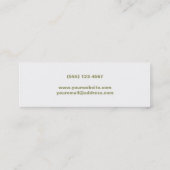 シックフェイク金ゴールドリーフサークルパターン名刺 スキニー名刺 (裏面)