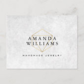 シックフェイク金ゴールド宝石ジュエリーデザイナーポストカード ポストカード (正面)