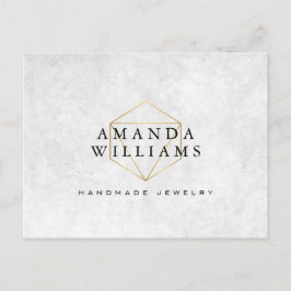 シックフェイク金ゴールド宝石ジュエリーデザイナーポストカード ポストカード