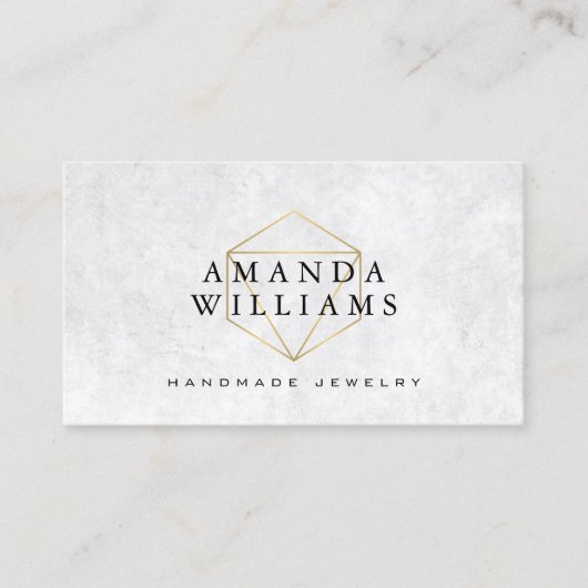 シックフェイク金ゴールド宝石ジュエリーデザイナー 名刺 (正面)