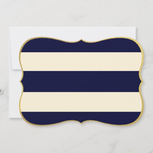 シックフェイク金ゴールド |バラ結婚式招待状 招待状 (裏面)