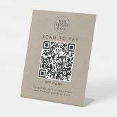 シックフェイクKraftビジネスロゴスキャンの支払い 台座サイン (正面)