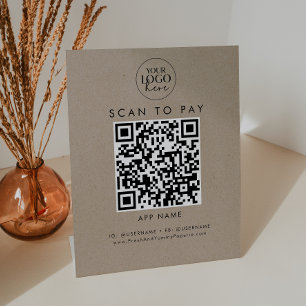 シックフェイクKraftビジネスロゴスキャンの支払い 台座サイン