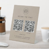 シックフェイクKraftビジネスロゴ2アプリスキャンして支払う 台座サイン (インサイチュ)