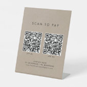 シックフェイクKraft Business 2アプリがスキャンして支払う 台座サイン (正面)