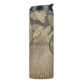 シックフェザーとゼブラ印刷モノグラム タンブラー (回転左)