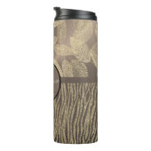 シックフェザーとゼブラ印刷モノグラム タンブラー (回転右)