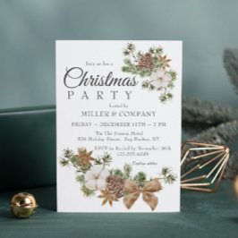 シックフェスティバルコットンパイン企業のクリスマスパーティー 招待状