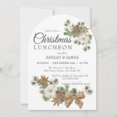 シックフェスティバルコットンパイン企業のクリスマスパーティー 招待状 (正面)