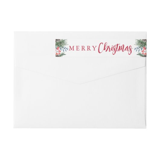 シックフェスティバルホリーベリーメリークリスマス ラップアラウンドラベル (裏面)