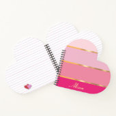 シックフェミニンピンク金ゴールド名 ノートブック (内部)