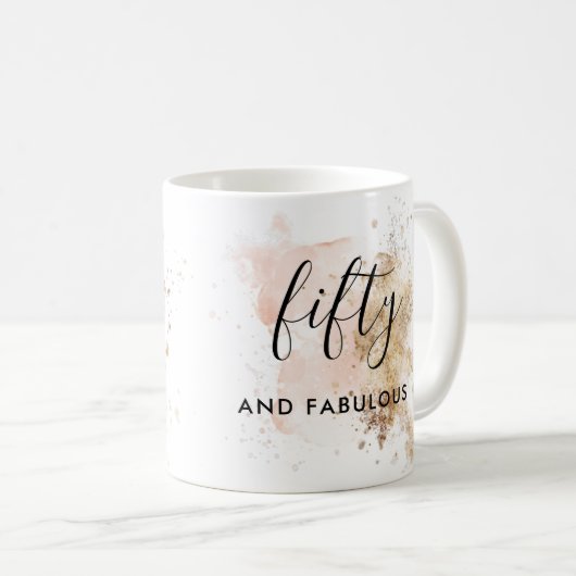 シックフェミニン50と素晴らしい50誕生日 コーヒーマグカップ (正面右)